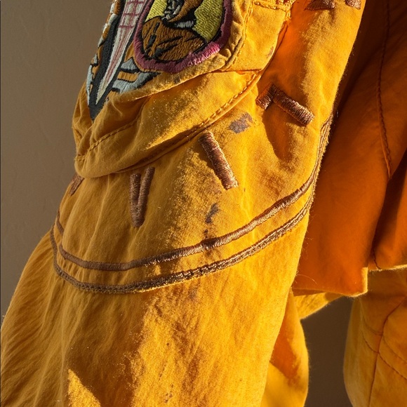 vintage yellow Bogner ski jacket with patches Sz 38/L - Picture 9 of 14